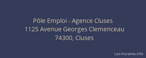 P&ocirc;le Emploi - Agence Cluses