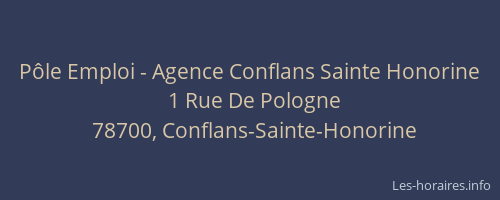 Pôle Emploi - Agence Conflans Sainte Honorine