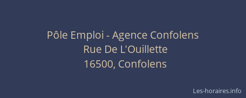 P&ocirc;le Emploi - Agence Confolens