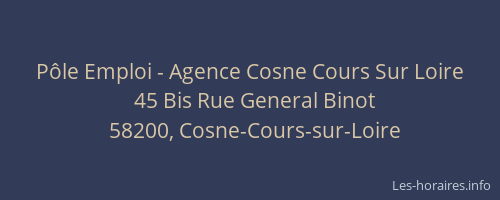 Pôle Emploi - Agence Cosne Cours Sur Loire