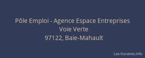 P&ocirc;le Emploi - Agence Espace Entreprises