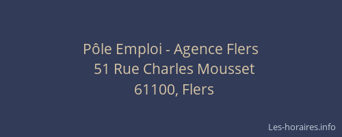 P&ocirc;le Emploi - Agence Flers