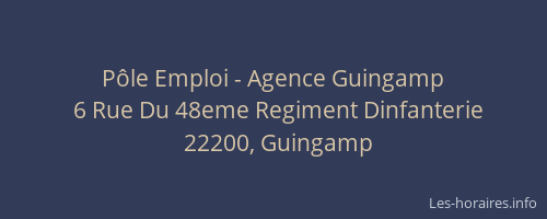Pôle Emploi - Agence Guingamp