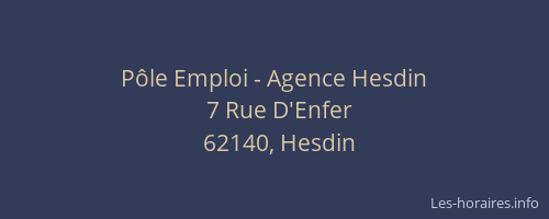P&ocirc;le Emploi - Agence Hesdin