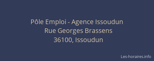 P&ocirc;le Emploi - Agence Issoudun
