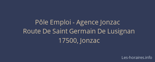 Pôle Emploi - Agence Jonzac