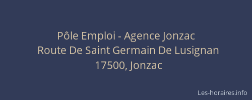 P&ocirc;le Emploi - Agence Jonzac