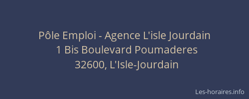 Pôle Emploi - Agence L'isle Jourdain