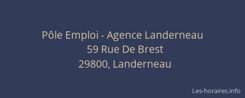 Pôle Emploi - Agence Landerneau