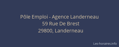P&ocirc;le Emploi - Agence Landerneau