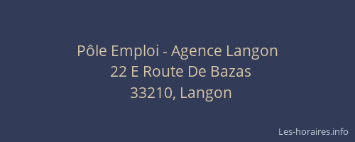 P&ocirc;le Emploi - Agence Langon