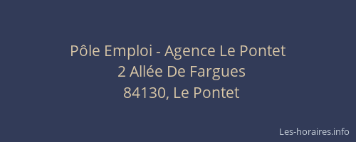 P&ocirc;le Emploi - Agence Le Pontet