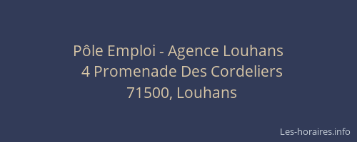 P&ocirc;le Emploi - Agence Louhans