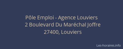 P&ocirc;le Emploi - Agence Louviers