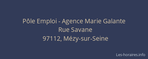 Pôle Emploi - Agence Marie Galante