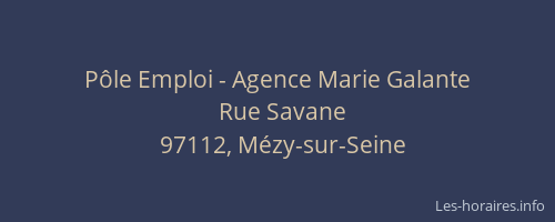 P&ocirc;le Emploi - Agence Marie Galante