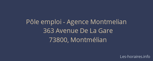 Pôle emploi - Agence Montmelian