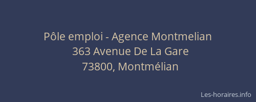 P&ocirc;le emploi - Agence Montmelian