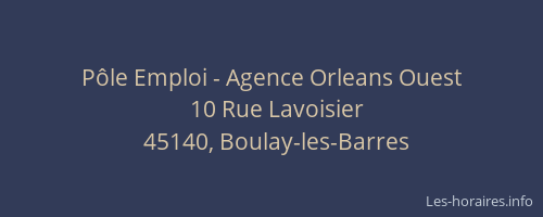 P&ocirc;le Emploi - Agence Orleans Ouest
