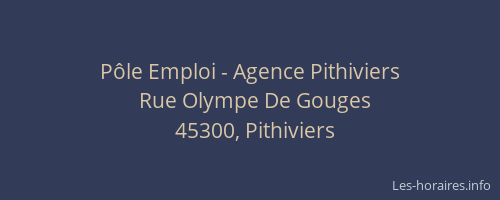 Pôle Emploi - Agence Pithiviers