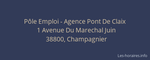 Pôle Emploi - Agence Pont De Claix