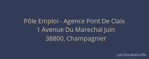 P&ocirc;le Emploi - Agence Pont De Claix