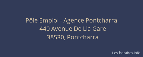 P&ocirc;le Emploi - Agence Pontcharra