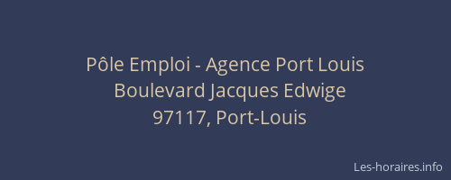 P&ocirc;le Emploi - Agence Port Louis