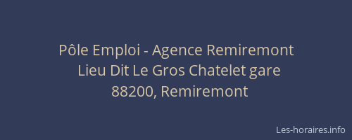 Pôle Emploi - Agence Remiremont