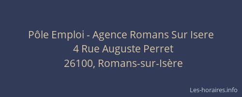 P&ocirc;le Emploi - Agence Romans Sur Isere