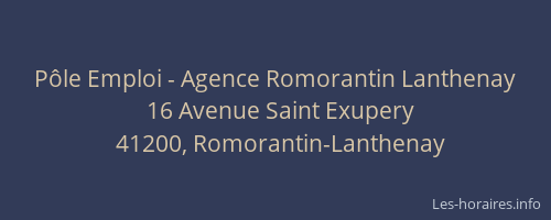 P&ocirc;le Emploi - Agence Romorantin Lanthenay