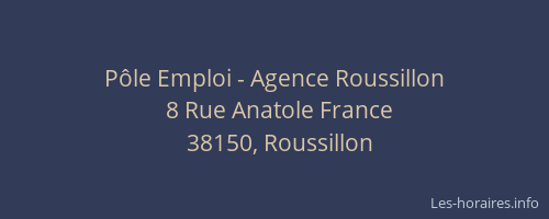 P&ocirc;le Emploi - Agence Roussillon
