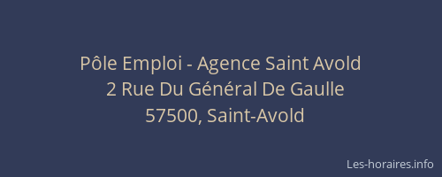 Pôle Emploi - Agence Saint Avold