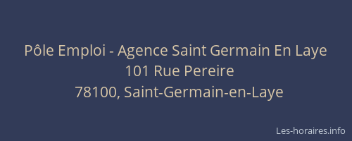 Pôle Emploi - Agence Saint Germain En Laye