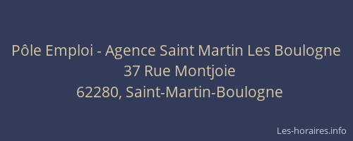 Pôle Emploi - Agence Saint Martin Les Boulogne