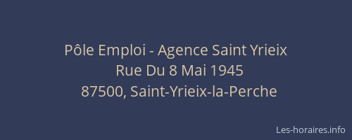Pôle Emploi - Agence Saint Yrieix