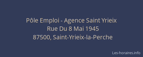P&ocirc;le Emploi - Agence Saint Yrieix