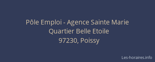 Pôle Emploi - Agence Sainte Marie
