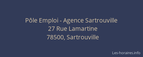 P&ocirc;le Emploi - Agence Sartrouville