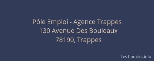 Pôle Emploi - Agence Trappes