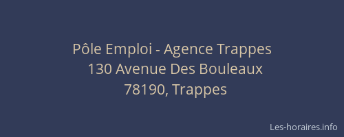 P&ocirc;le Emploi - Agence Trappes