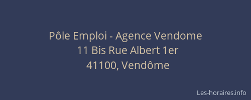 P&ocirc;le Emploi - Agence Vendome