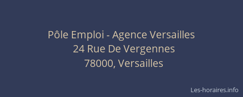 Pôle Emploi - Agence Versailles