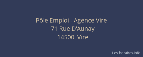 P&ocirc;le Emploi - Agence Vire