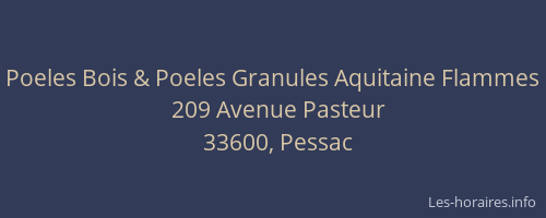 Poeles Bois & Poeles Granules Aquitaine Flammes