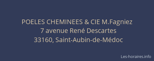 POELES CHEMINEES & CIE M.Fagniez