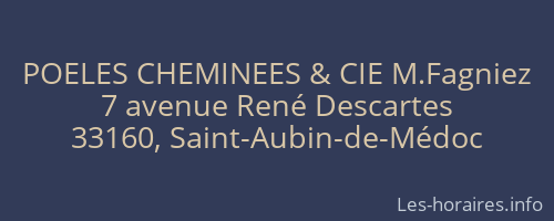 POELES CHEMINEES & CIE M.Fagniez