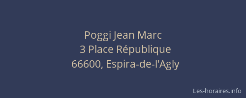 Poggi Jean Marc