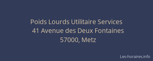 Poids Lourds Utilitaire Services