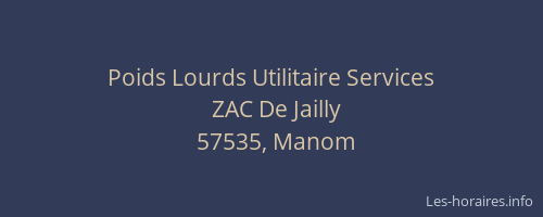Poids Lourds Utilitaire Services